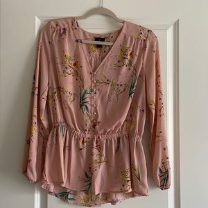 Pink Floral Blouse
